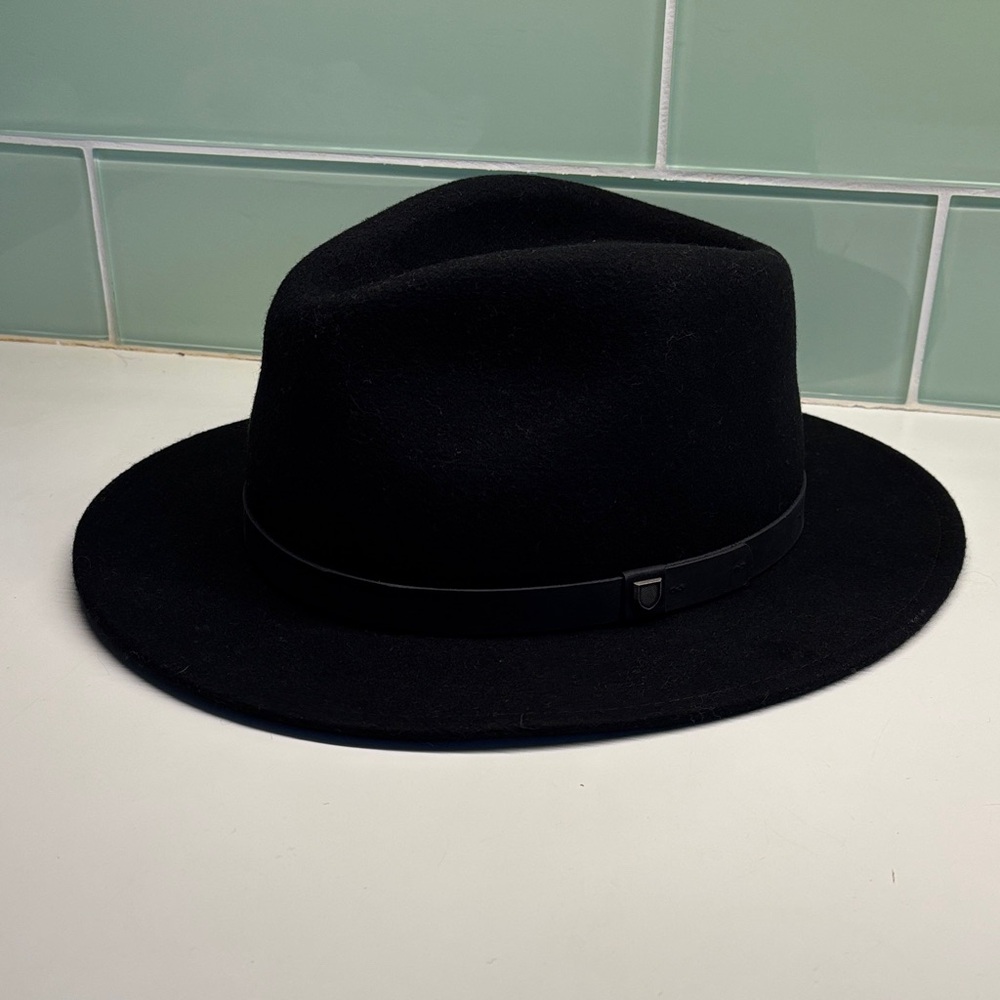 Brixton Black Felt Fedora with Velcro adjuster